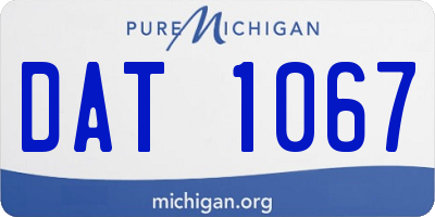 MI license plate DAT1067