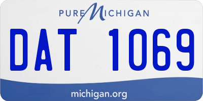 MI license plate DAT1069