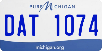 MI license plate DAT1074