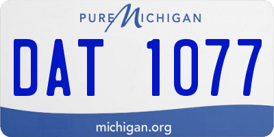 MI license plate DAT1077