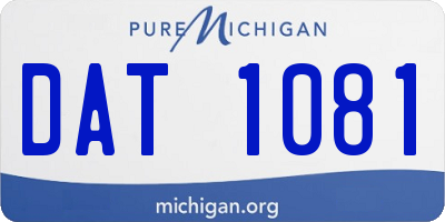 MI license plate DAT1081