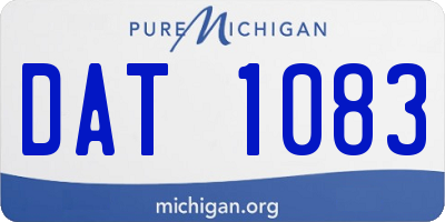 MI license plate DAT1083