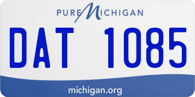 MI license plate DAT1085