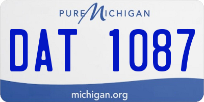 MI license plate DAT1087