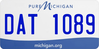 MI license plate DAT1089