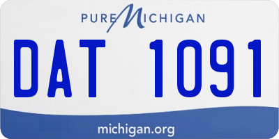 MI license plate DAT1091