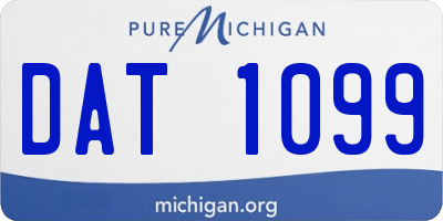 MI license plate DAT1099