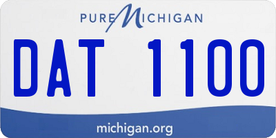 MI license plate DAT1100