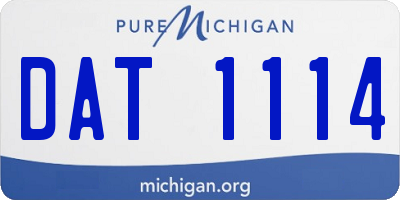 MI license plate DAT1114