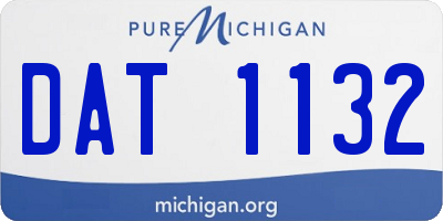 MI license plate DAT1132