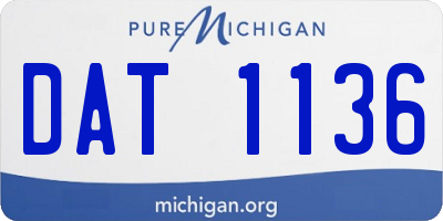MI license plate DAT1136