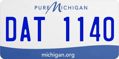 MI license plate DAT1140