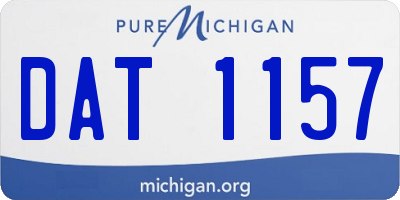 MI license plate DAT1157