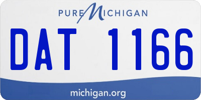 MI license plate DAT1166