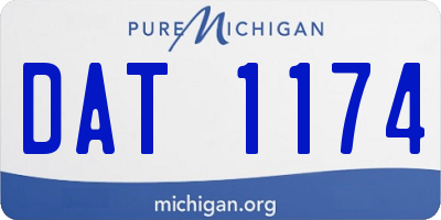 MI license plate DAT1174