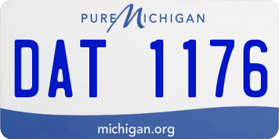 MI license plate DAT1176