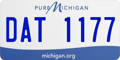 MI license plate DAT1177