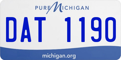MI license plate DAT1190