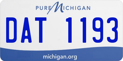 MI license plate DAT1193