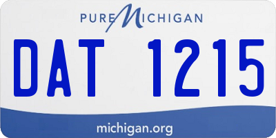 MI license plate DAT1215