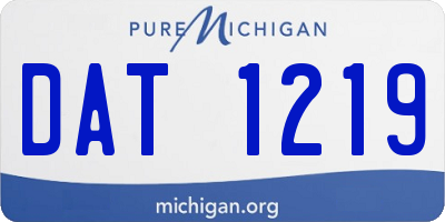 MI license plate DAT1219