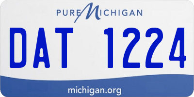 MI license plate DAT1224