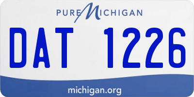 MI license plate DAT1226