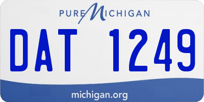 MI license plate DAT1249