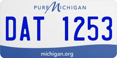 MI license plate DAT1253