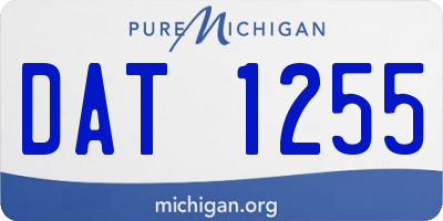 MI license plate DAT1255