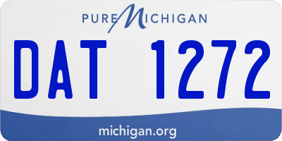 MI license plate DAT1272