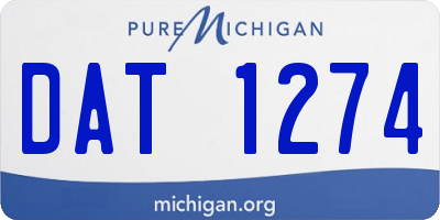 MI license plate DAT1274