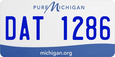 MI license plate DAT1286