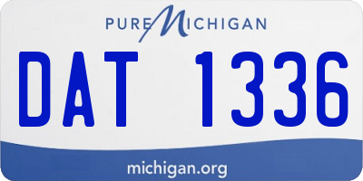 MI license plate DAT1336