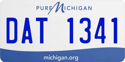 MI license plate DAT1341