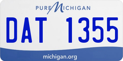 MI license plate DAT1355