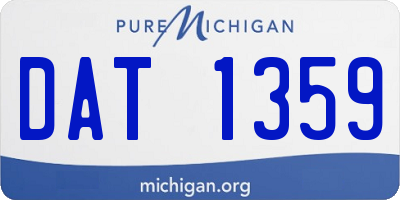MI license plate DAT1359