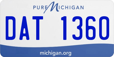MI license plate DAT1360