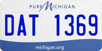 MI license plate DAT1369