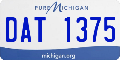 MI license plate DAT1375