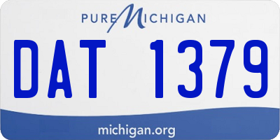 MI license plate DAT1379
