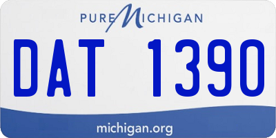 MI license plate DAT1390