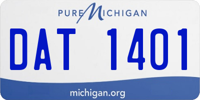 MI license plate DAT1401