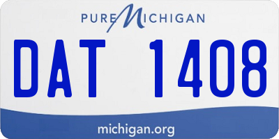 MI license plate DAT1408