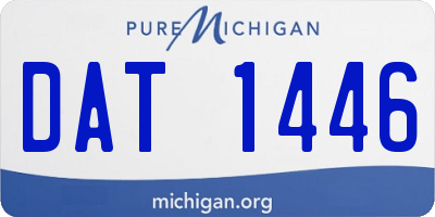 MI license plate DAT1446