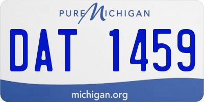 MI license plate DAT1459
