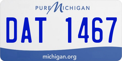 MI license plate DAT1467