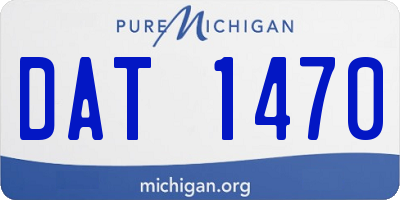MI license plate DAT1470