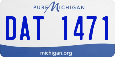 MI license plate DAT1471