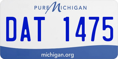 MI license plate DAT1475